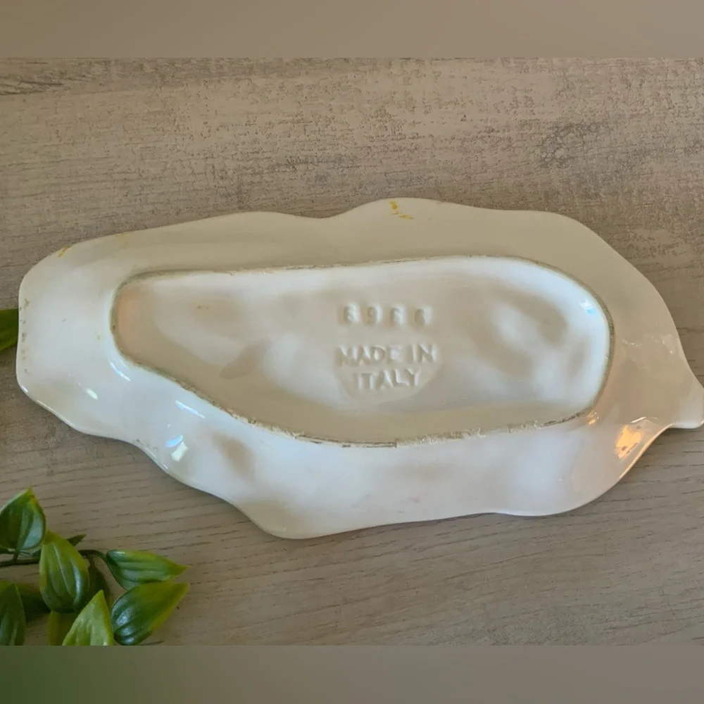 VINTAGE 1990 CERAMIC SERVICE DISH BELL PEPPERS MADE IN ITALY - Picture 4 of 4